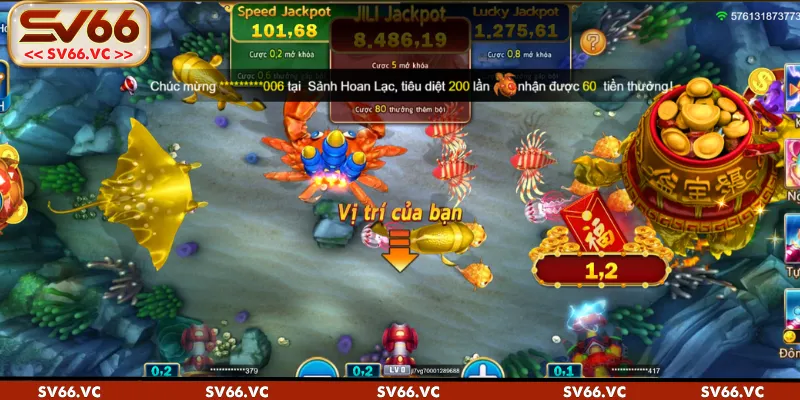 Jackpot Fishing có chế độ nổ hũ tạo cơ hội nhận thưởng lớn